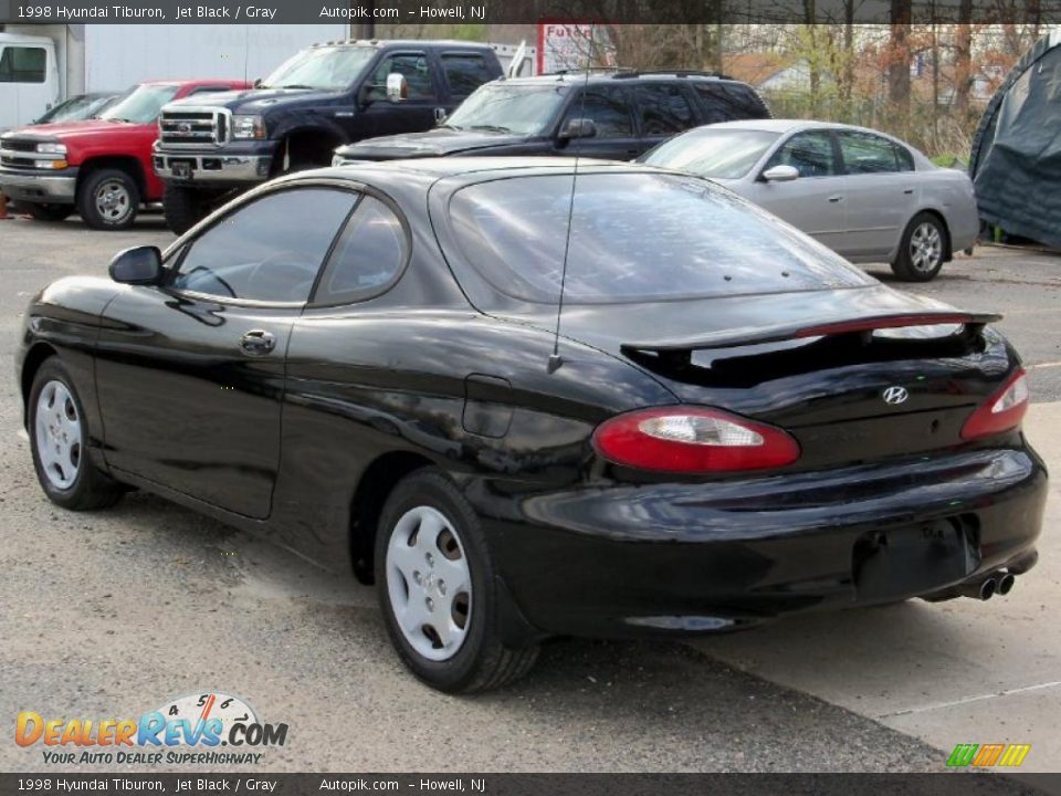 1998 Hyundai Tiburon Jet Black / Gray Photo #6