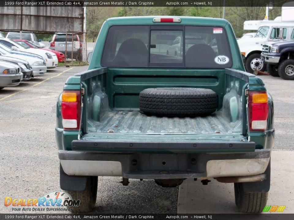 1999 Ford Ranger XLT Extended Cab 4x4 Amazon Green Metallic / Dark Graphite Photo #5