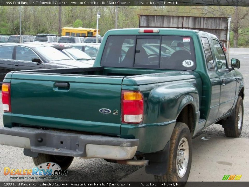 1999 Ford Ranger XLT Extended Cab 4x4 Amazon Green Metallic / Dark Graphite Photo #6