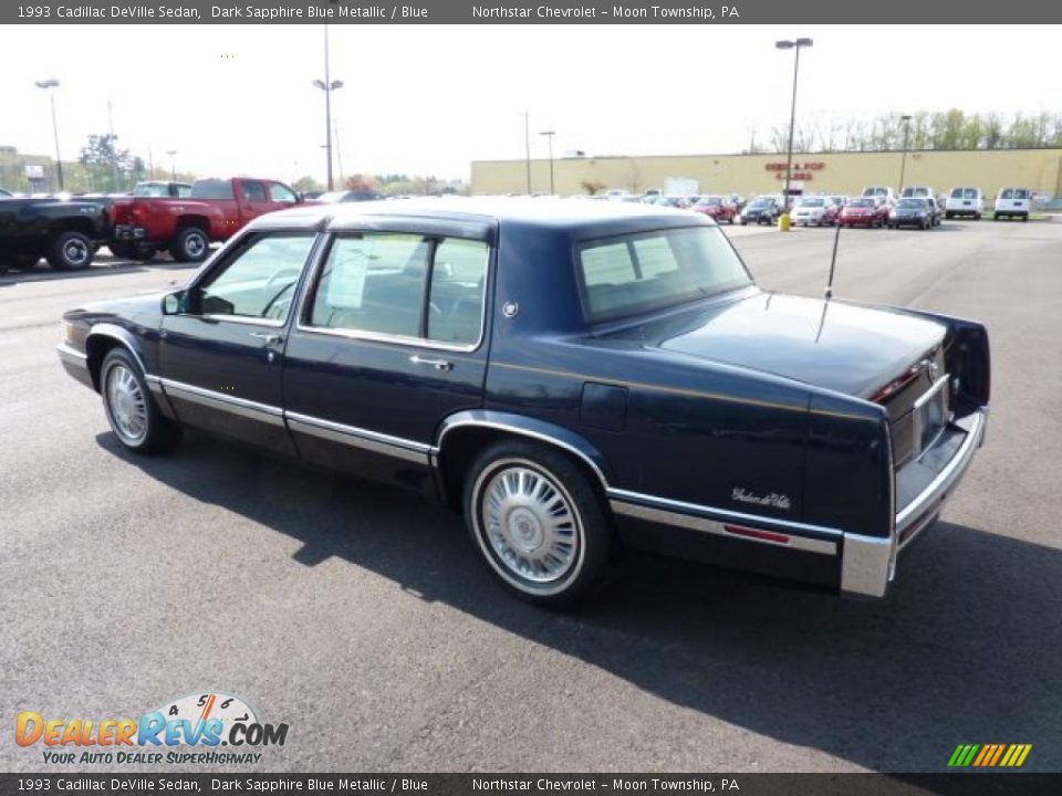Dark Sapphire Blue Metallic 1993 Cadillac DeVille Sedan Photo #4