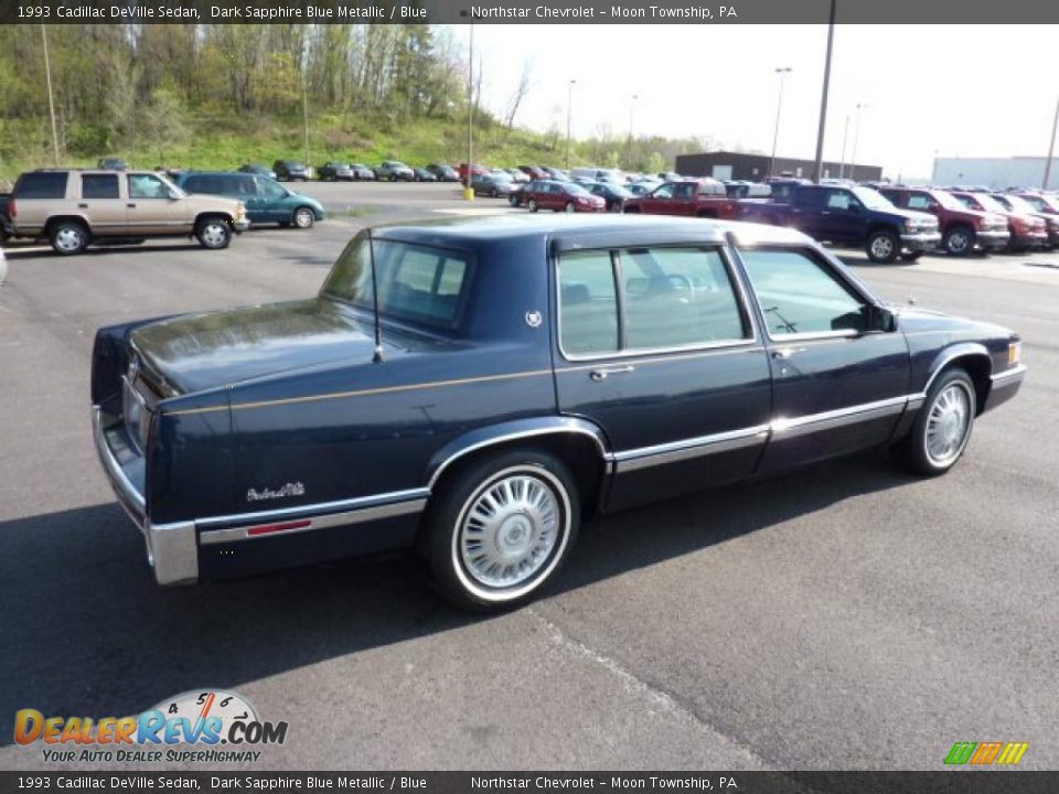Dark Sapphire Blue Metallic 1993 Cadillac DeVille Sedan Photo #6