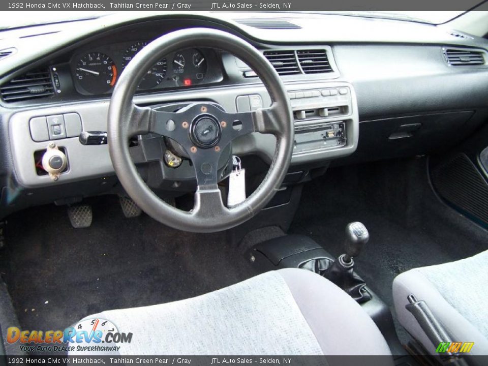Gray Interior 1992 Honda Civic Vx Hatchback Photo 10