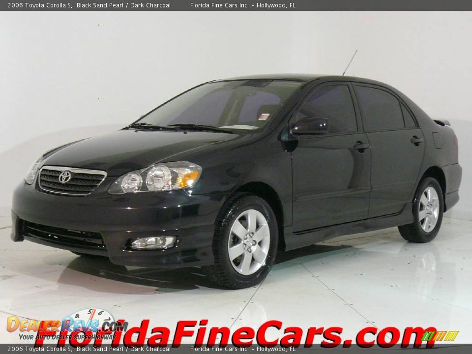 2006 Toyota Corolla S Black Sand Pearl / Dark Charcoal Photo #1