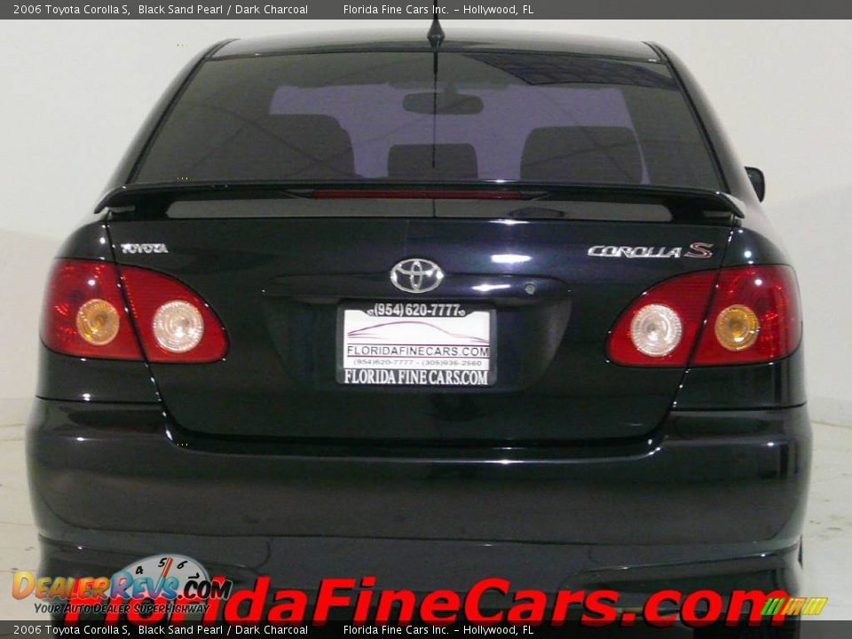 2006 Toyota Corolla S Black Sand Pearl / Dark Charcoal Photo #6
