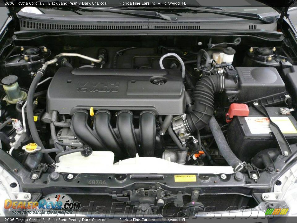 2006 Toyota Corolla S Black Sand Pearl / Dark Charcoal Photo #9