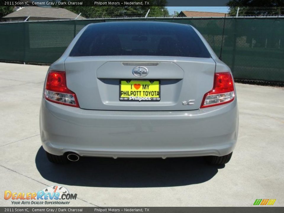 2011 Scion tC Cement Gray / Dark Charcoal Photo #4