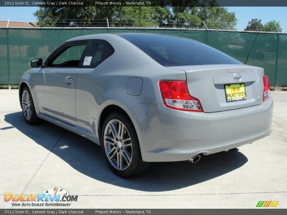 2011 Scion tC Cement Gray / Dark Charcoal Photo #5