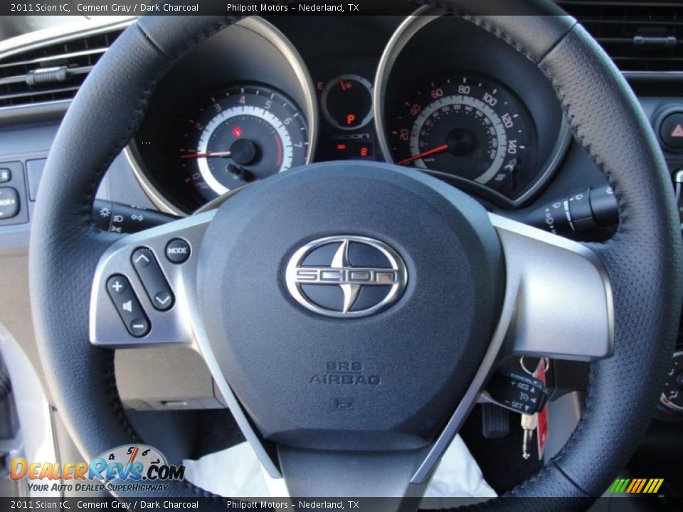 2011 Scion tC Cement Gray / Dark Charcoal Photo #31