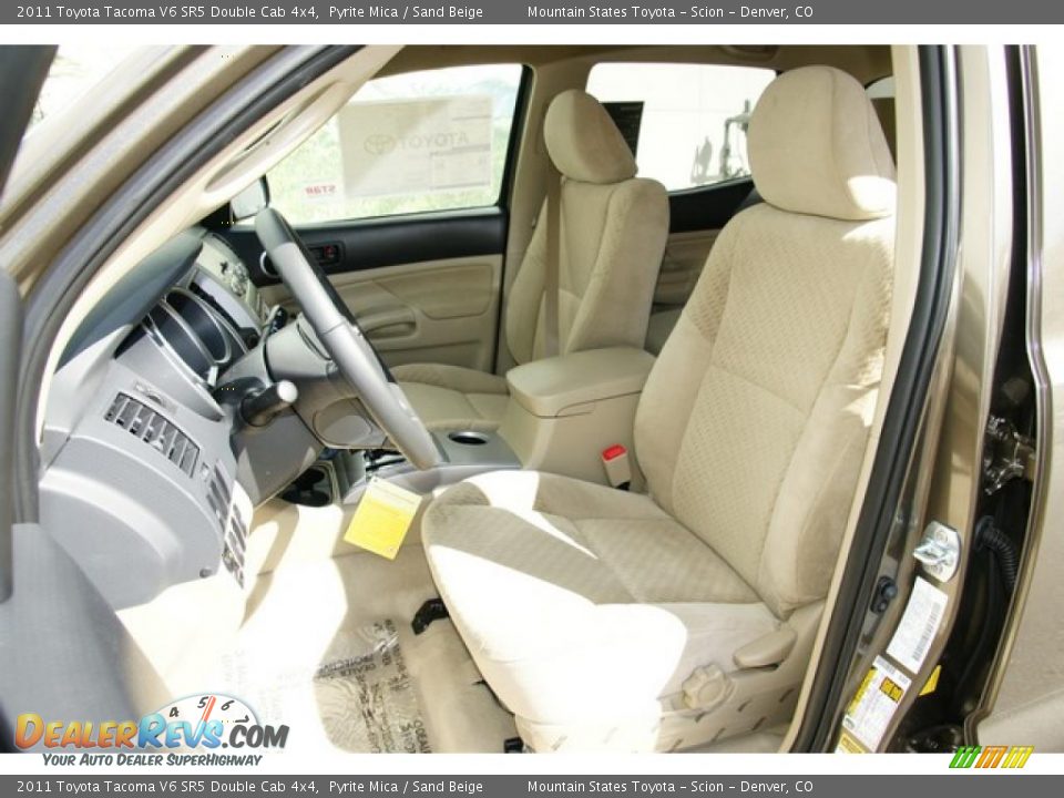 Sand Beige Interior - 2011 Toyota Tacoma V6 SR5 Double Cab 4x4 Photo #5