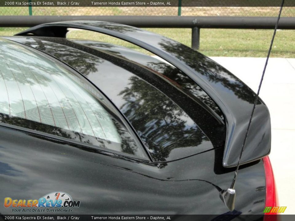 2008 Kia Spectra EX Sedan Black / Gray Photo #11