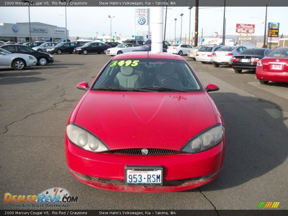 2000 Mercury Cougar V6 Rio Red / Graystone Photo #2