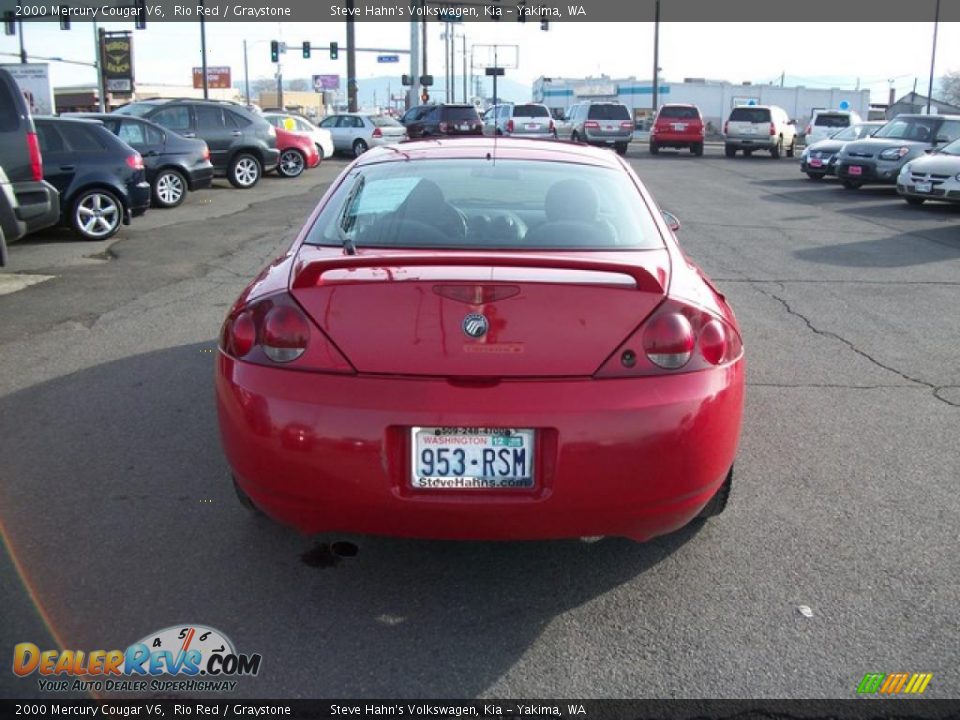 2000 Mercury Cougar V6 Rio Red / Graystone Photo #3