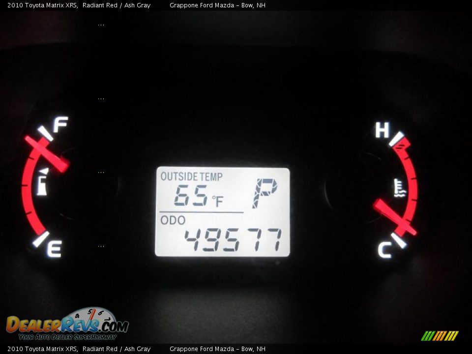 2010 Toyota Matrix XRS Radiant Red / Ash Gray Photo #33