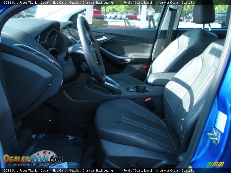 Charcoal Black Leather Interior - 2012 Ford Focus Titanium Sedan Photo #5