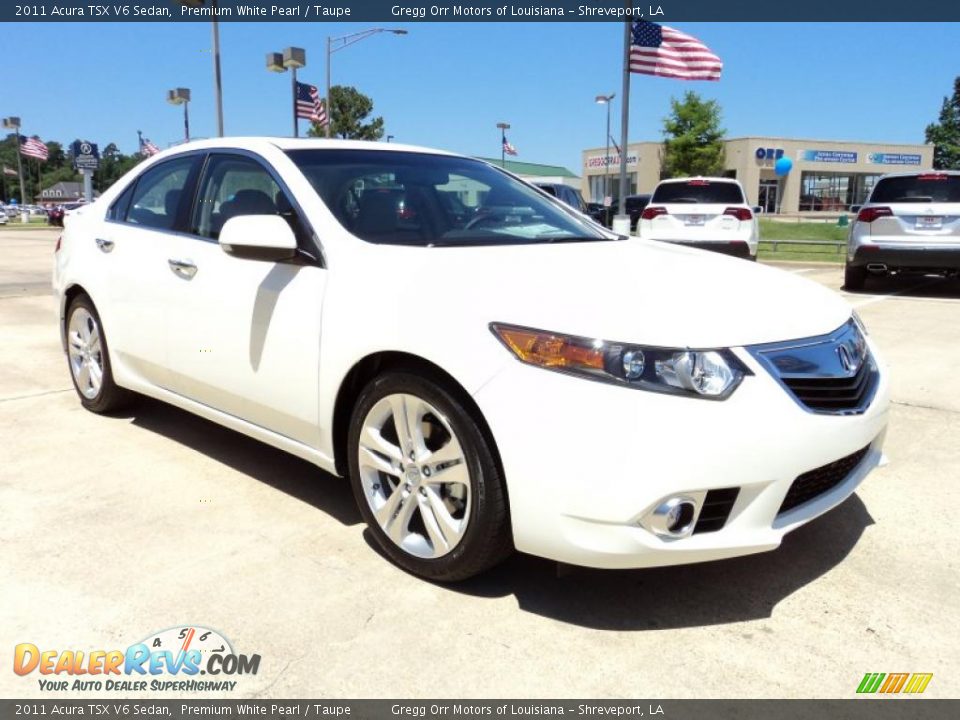 Premium White Pearl 2011 Acura TSX V6 Sedan Photo #2