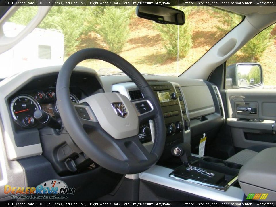 2011 Dodge Ram 1500 Big Horn Quad Cab 4x4 Bright White / Dark Slate Gray/Medium Graystone Photo #5