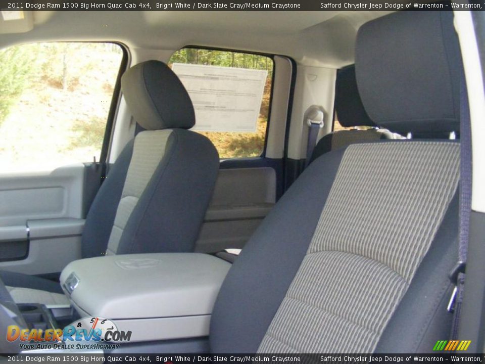 2011 Dodge Ram 1500 Big Horn Quad Cab 4x4 Bright White / Dark Slate Gray/Medium Graystone Photo #6