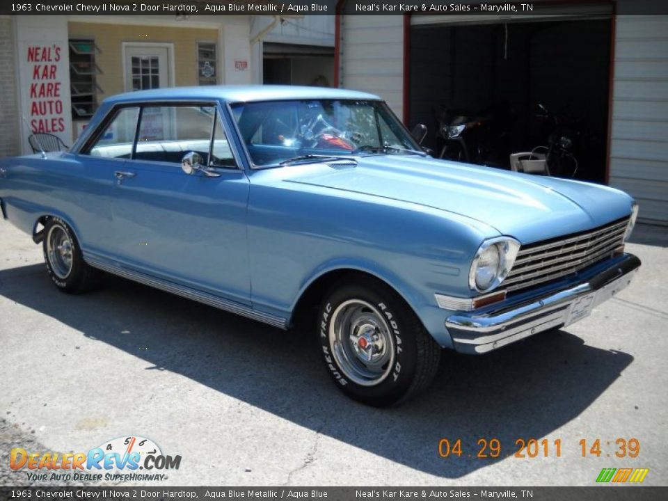 1963 Chevrolet Chevy II Nova 2 Door Hardtop Aqua Blue Metallic / Aqua Blue Photo #11