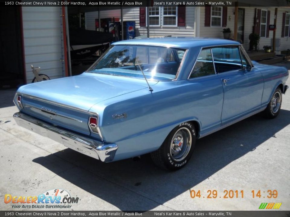 Aqua Blue Metallic 1963 Chevrolet Chevy II Nova 2 Door Hardtop Photo #12