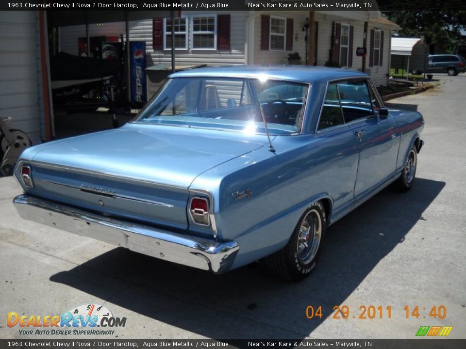 1963 Chevrolet Chevy II Nova 2 Door Hardtop Aqua Blue Metallic / Aqua Blue Photo #14