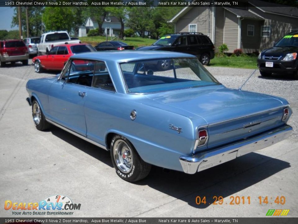 Aqua Blue Metallic 1963 Chevrolet Chevy II Nova 2 Door Hardtop Photo #15