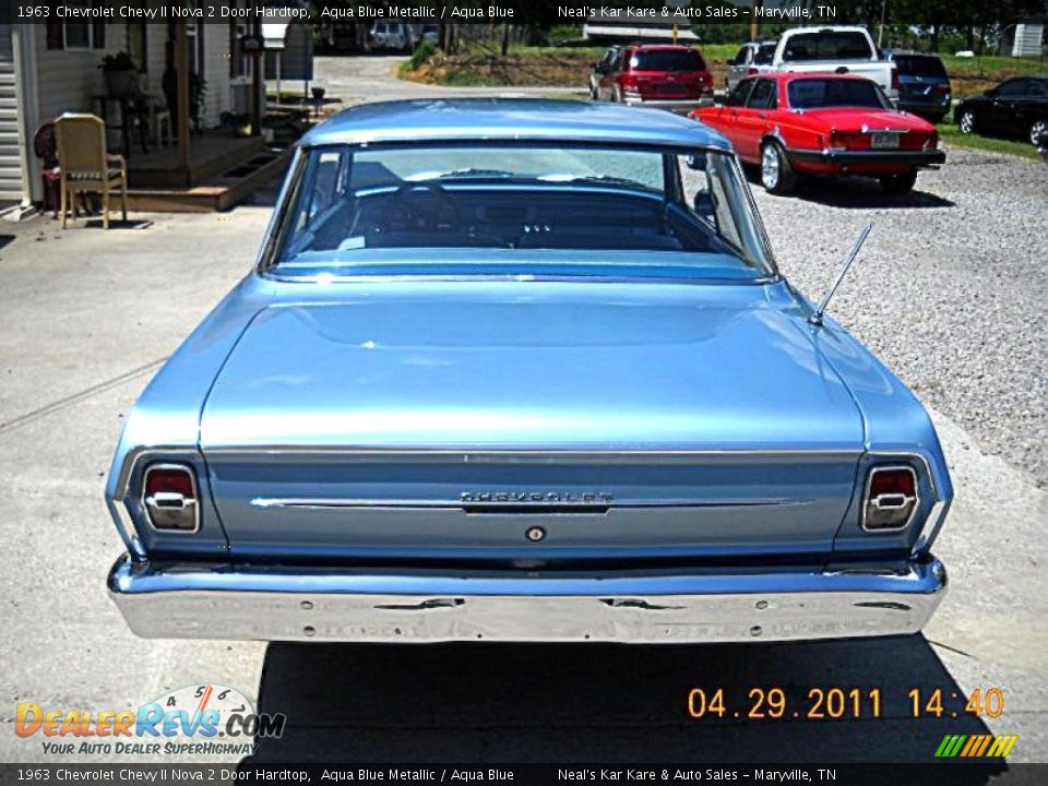 Aqua Blue Metallic 1963 Chevrolet Chevy II Nova 2 Door Hardtop Photo #17