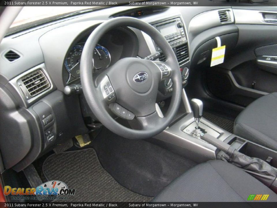 Black Interior - 2011 Subaru Forester 2.5 X Premium Photo #13
