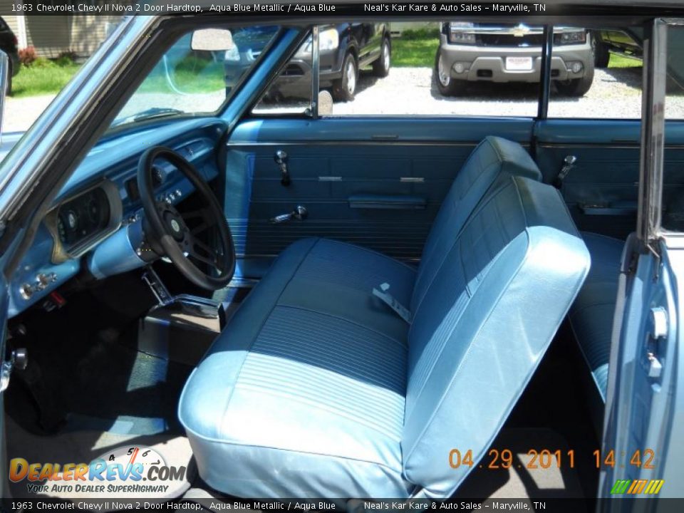 Aqua Blue Interior - 1963 Chevrolet Chevy II Nova 2 Door Hardtop Photo #27