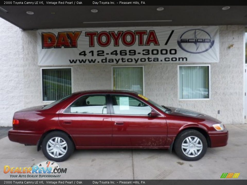 2000 Toyota Camry LE V6 Vintage Red Pearl / Oak Photo #1
