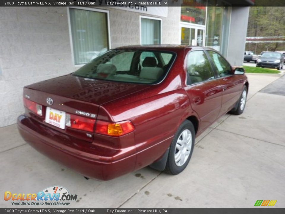 2000 Toyota Camry LE V6 Vintage Red Pearl / Oak Photo #2