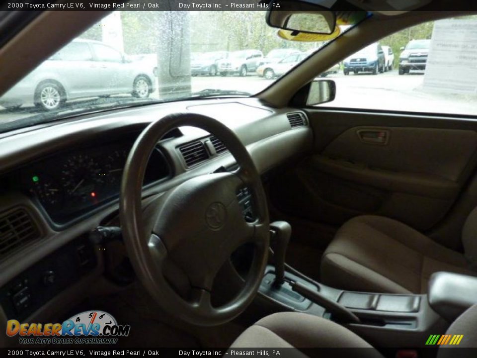 2000 Toyota Camry LE V6 Vintage Red Pearl / Oak Photo #12