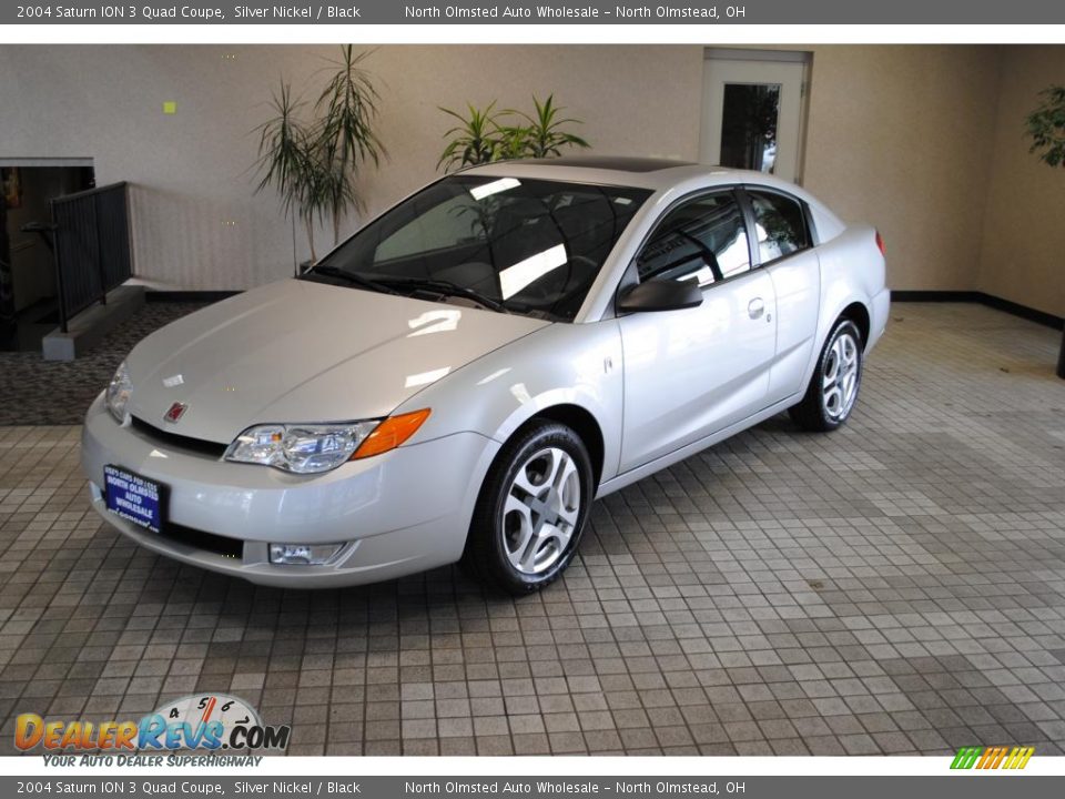 2004 Saturn ION 3 Quad Coupe Silver Nickel / Black Photo #3