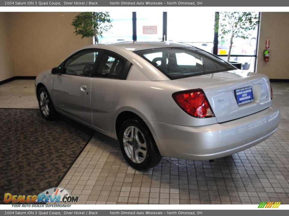 2004 Saturn ION 3 Quad Coupe Silver Nickel / Black Photo #6