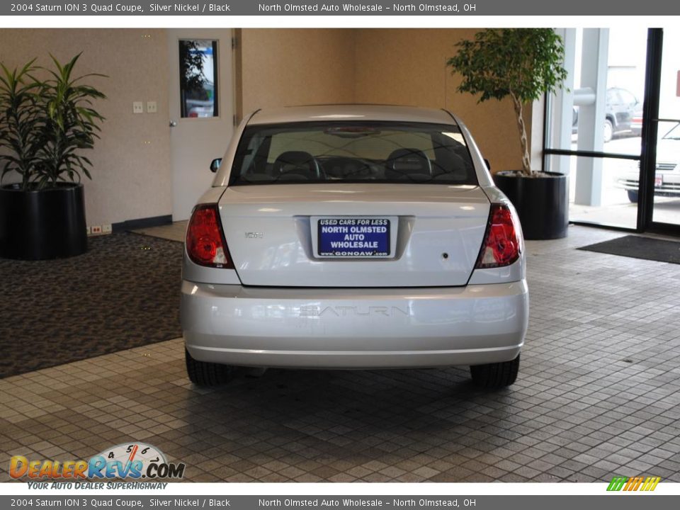 2004 Saturn ION 3 Quad Coupe Silver Nickel / Black Photo #8