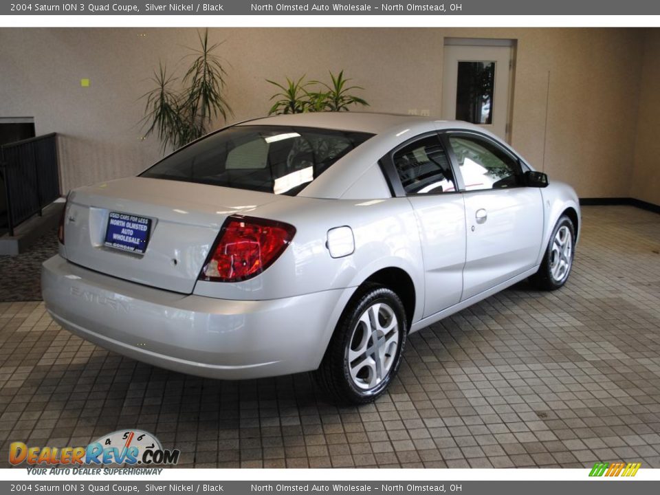 2004 Saturn ION 3 Quad Coupe Silver Nickel / Black Photo #10