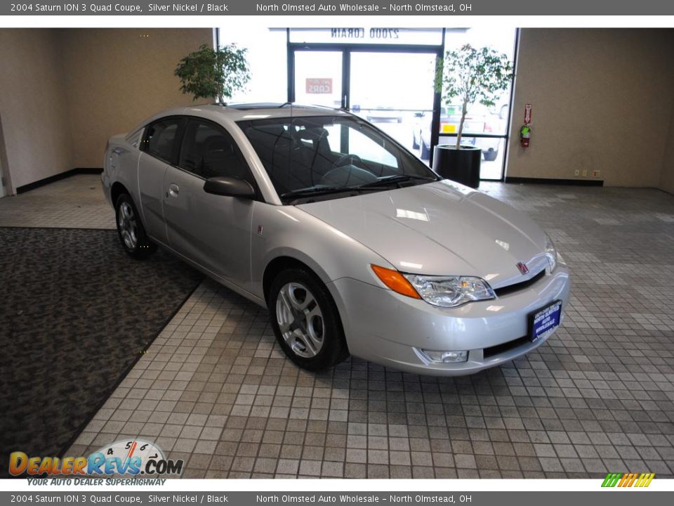 2004 Saturn ION 3 Quad Coupe Silver Nickel / Black Photo #12