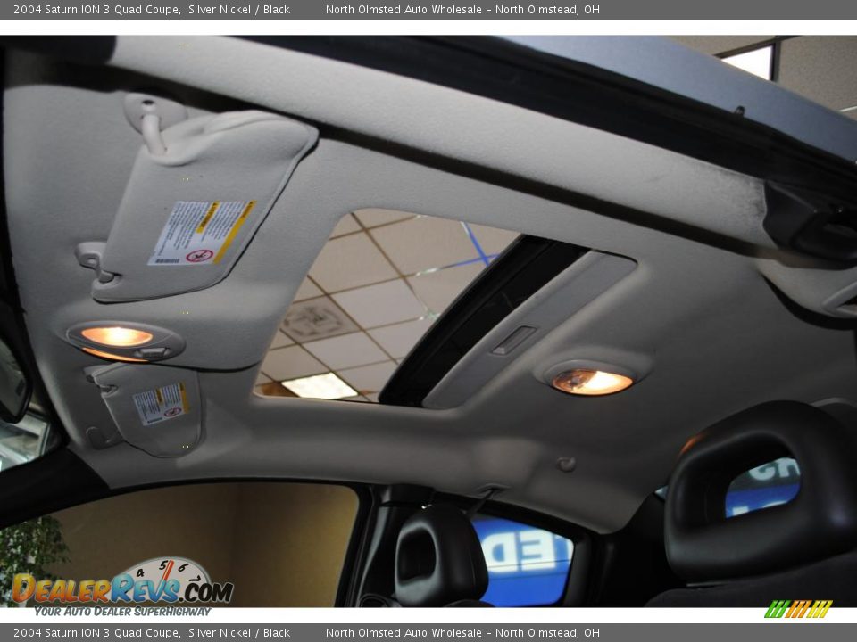 2004 Saturn ION 3 Quad Coupe Silver Nickel / Black Photo #16
