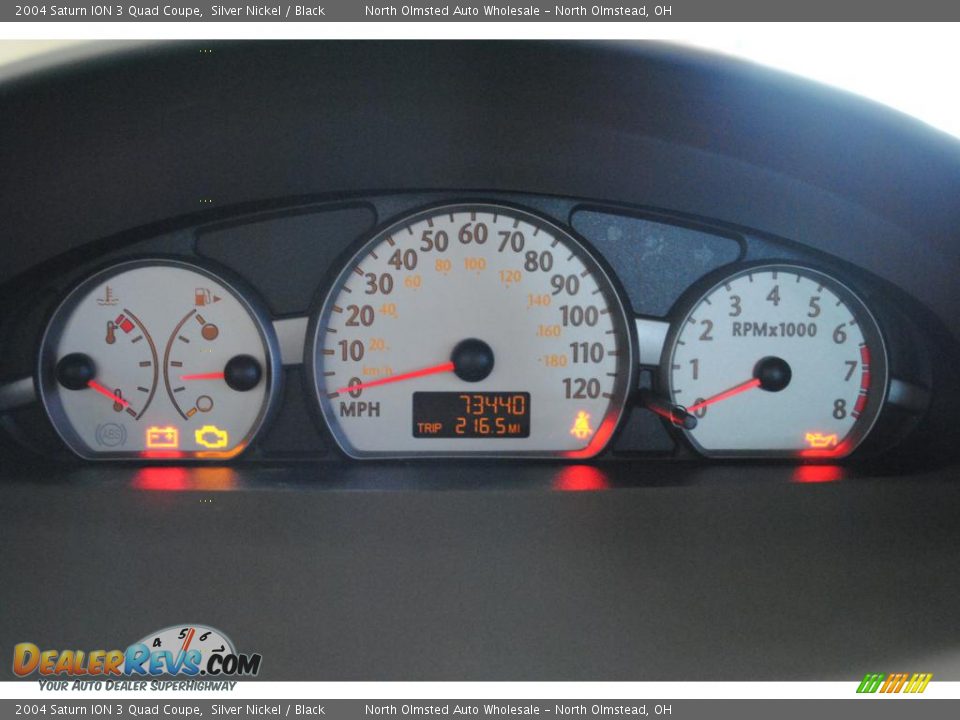 2004 Saturn ION 3 Quad Coupe Gauges Photo #23