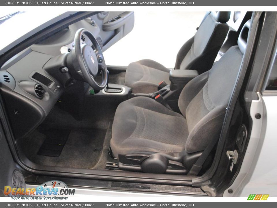 Black Interior - 2004 Saturn ION 3 Quad Coupe Photo #28