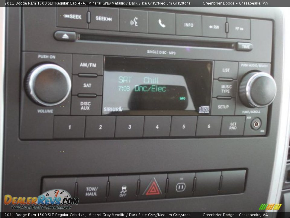 Controls of 2011 Dodge Ram 1500 SLT Regular Cab 4x4 Photo #9