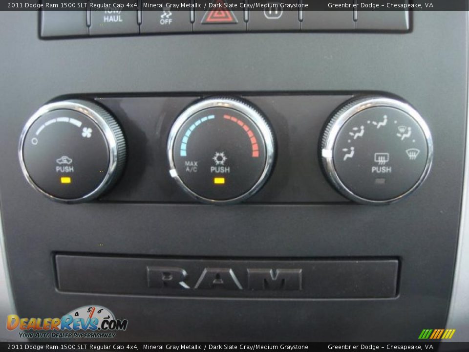 Controls of 2011 Dodge Ram 1500 SLT Regular Cab 4x4 Photo #10