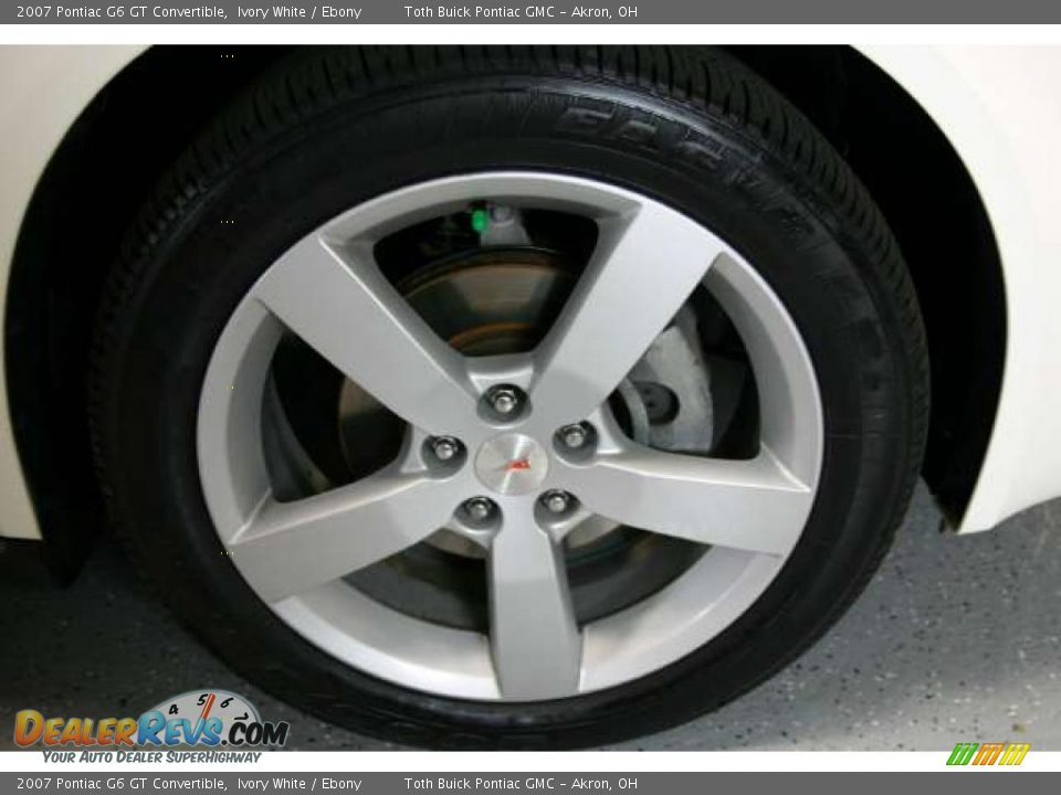 2007 Pontiac G6 GT Convertible Ivory White / Ebony Photo #17