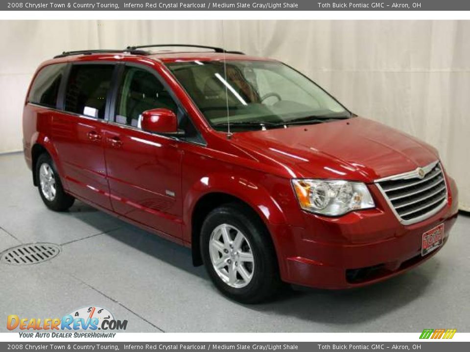 2008 Chrysler Town & Country Touring Inferno Red Crystal Pearlcoat / Medium Slate Gray/Light Shale Photo #1