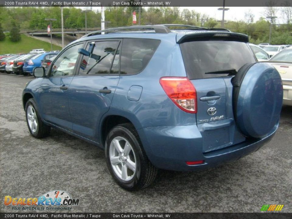 2008 Toyota RAV4 4WD Pacific Blue Metallic / Taupe Photo #4