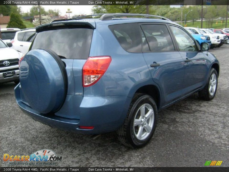 2008 Toyota RAV4 4WD Pacific Blue Metallic / Taupe Photo #6