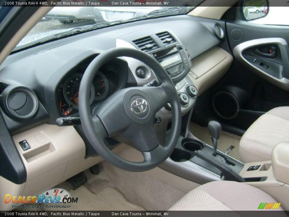 2008 Toyota RAV4 4WD Pacific Blue Metallic / Taupe Photo #11