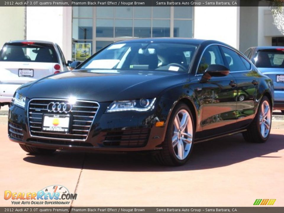 2012 Audi A7 3.0T quattro Premium Phantom Black Pearl Effect / Nougat Brown Photo #1