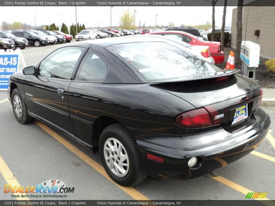 2001 Pontiac Sunfire SE Coupe Black / Graphite Photo #7