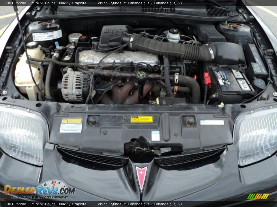 2001 Pontiac Sunfire SE Coupe 2.2 Liter Inline 4 Cylinder Engine Photo #14