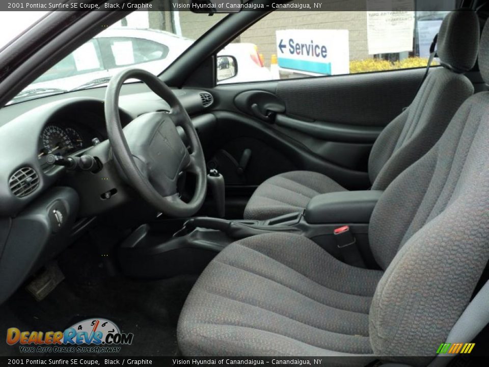 2001 Pontiac Sunfire SE Coupe Black / Graphite Photo #19